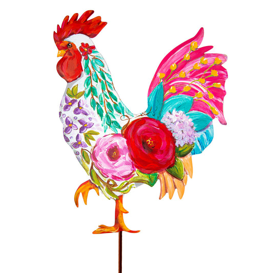 Rooster of Flowers by The Round Top Collection