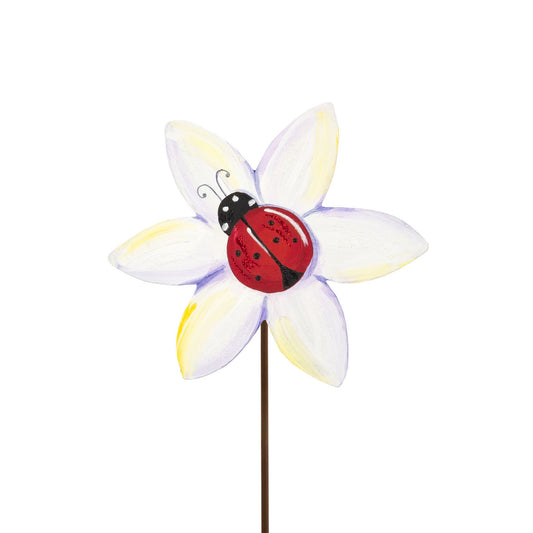 Daisy Stake with Lady Bug in the Center by The Round Top Collection