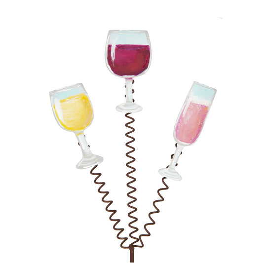 Wine Glass Trio Stake