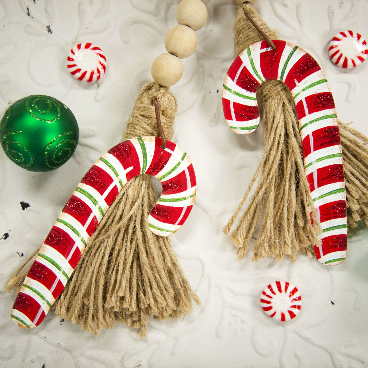 Candy Cane Garland Charms by The Round Top Collection