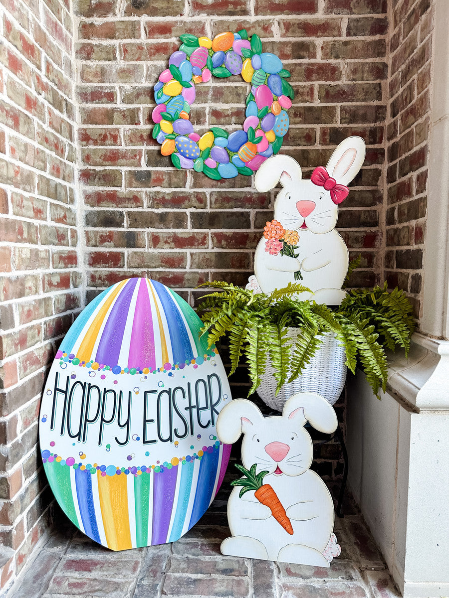 Yard Colorful "Happy Easter" Egg by The Round Top Collection