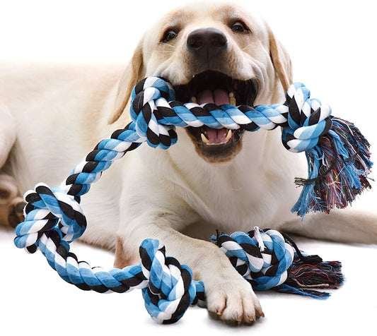 Five Knot Long Rope Dog Toy