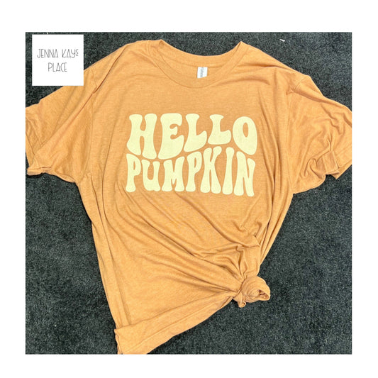Hello Pumpkin Retro T-Shirt