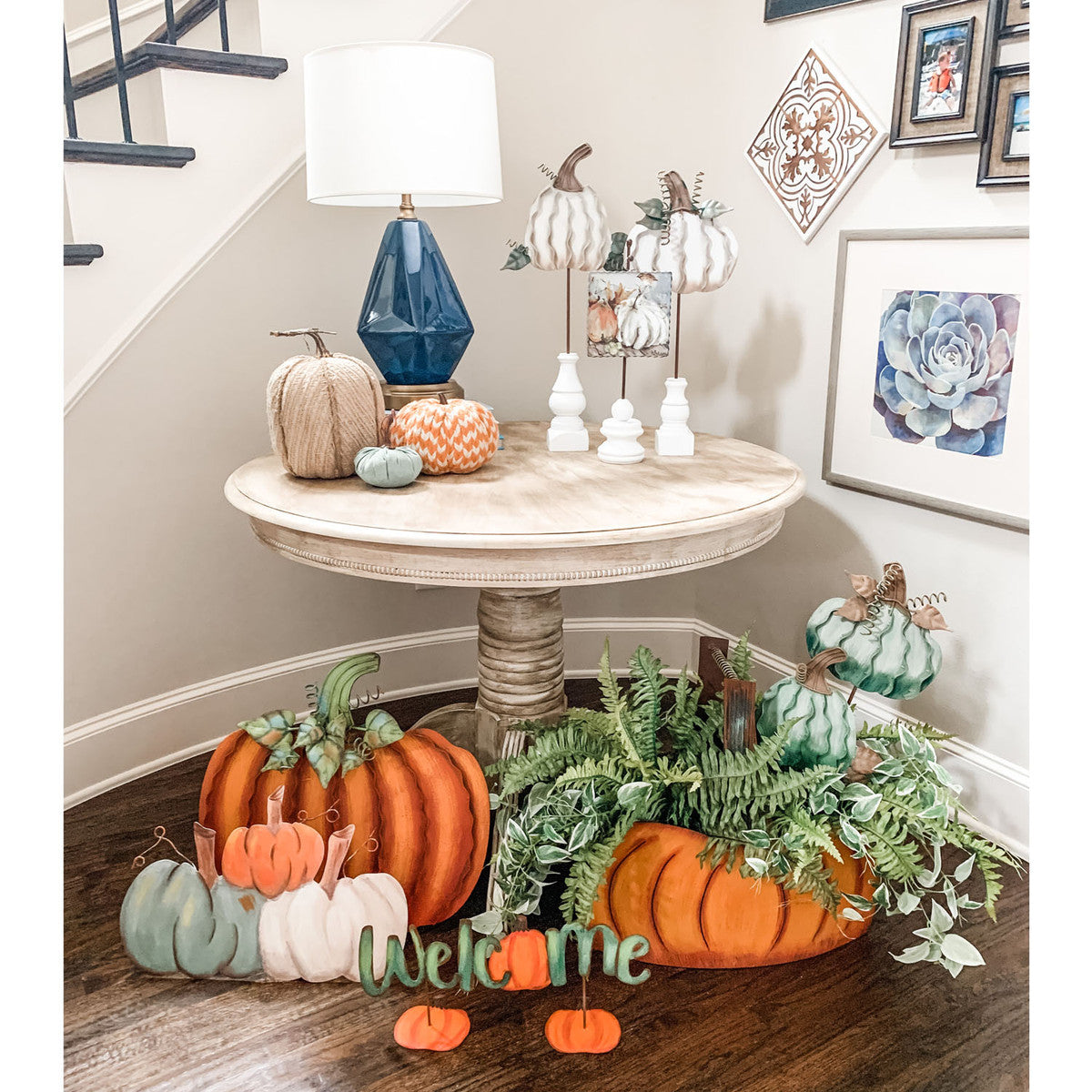 Classic Orange Pumpkins, set of three, by The Round Top Collection