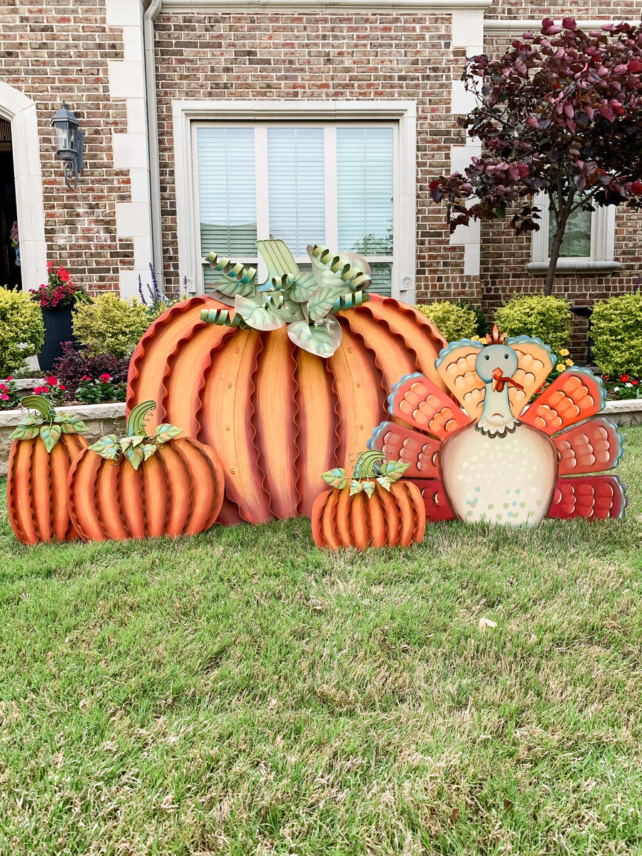 Classic Orange Pumpkins, set of three, by The Round Top Collection