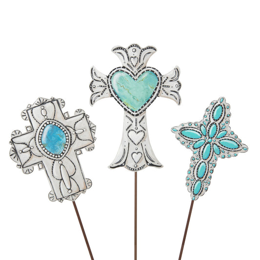 Turquoise Crosses by The Round Top Collection