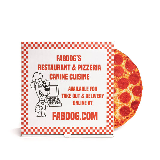 Pizza Squeaky Dog Toy by fabdog