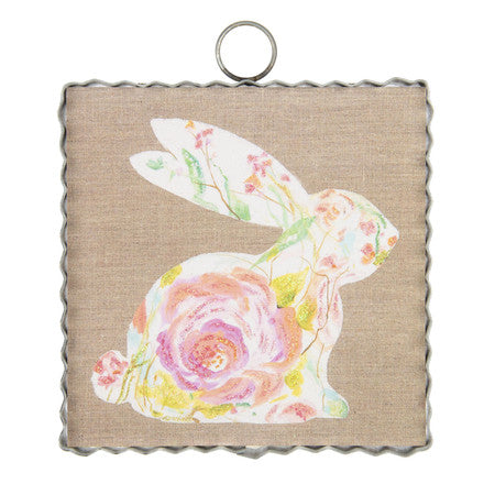 Mini Rose Rabbit Print by The Round Top Collection