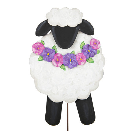 Lamb with Pansy Banner by The Round Top Collection