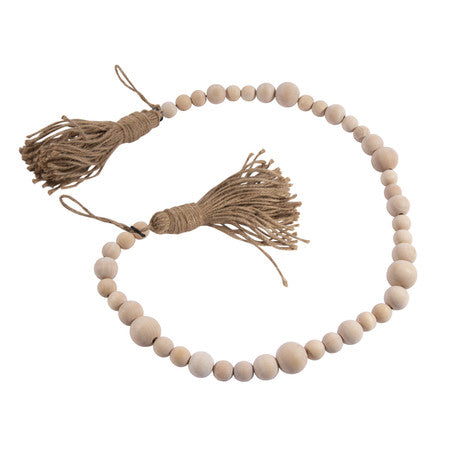 Natural Wood Bead Garland by The Round Top Collection