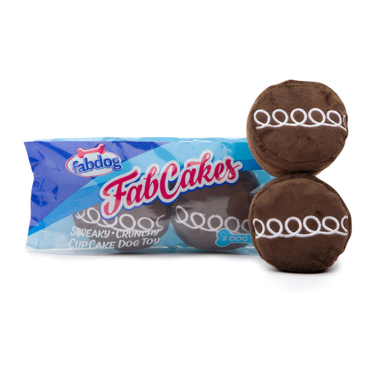 Chocolate FabCakes by fabdog Plush Dog Toy