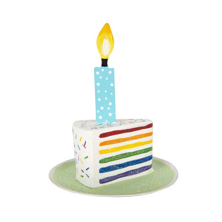 Rainbow Cake on Plate